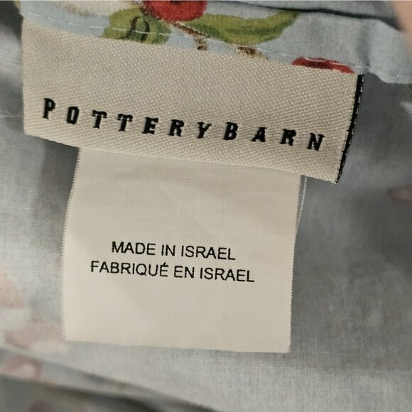 Pottery Barn Duvet Cover Winter Cardinal Blue Full Queen Holly Berry 86'Wx84"L - Picture 8 of 10